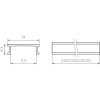 Рассеиватель для профиля AQ FORM (15/21х7, 15х7) 3 м молочный