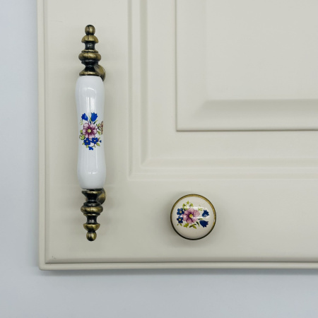 Ручка мебельная 88мм, керамика, рис 1 (30)