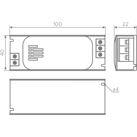 Блок питания AQ BASE 220V/24V IP20  36W