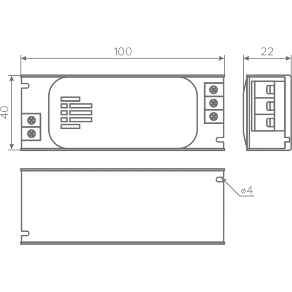 Блок питания AQ BASE 220V/24V IP20  36W