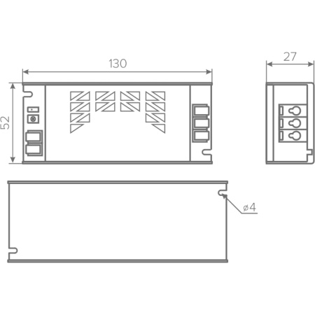 Блок питания AQ MAX 220V/24V IP20  60W