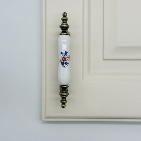 Ручка мебельная 88мм, керамика, рис 1 (30)