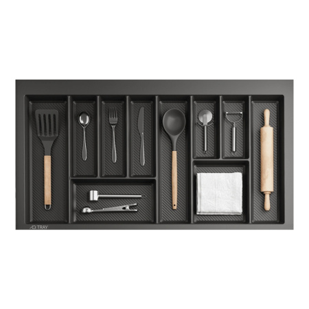Лоток для столовых приборов AQ TRAY 900 графит