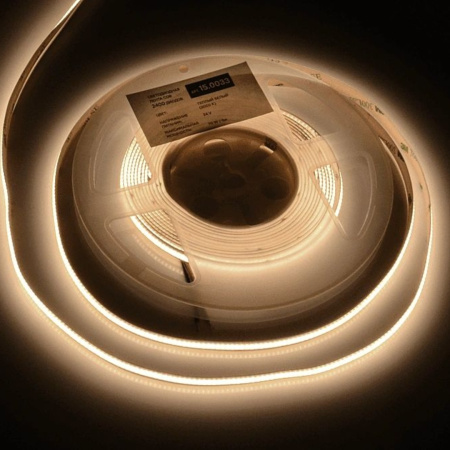 Лента светодиодная AQ LED-LINE COB 480 LED/м 24V 14W/м 8 мм IP20 теплый белый 5 м (15.0033)