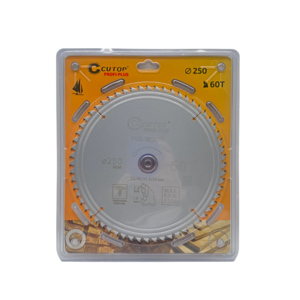 Диск пильный с тефлоновым покрытием, CUTOP Profi plus, 255 х 1,8/2,6 х 96T