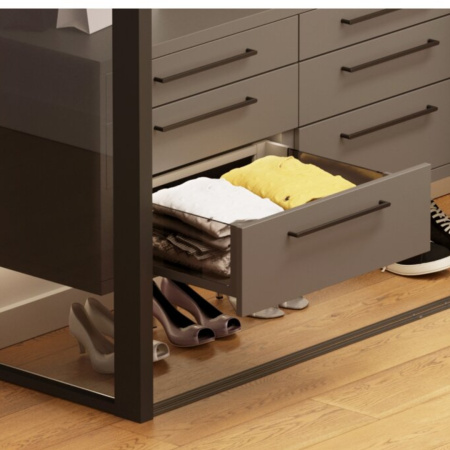 Ящик выдвижной Axis Pro Glass L-450мм Высота A - 84мм стекло/антрацит