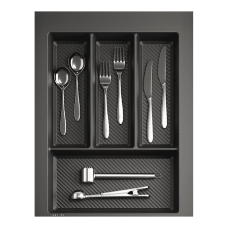 Лоток для столовых приборов AQ TRAY 400 графит