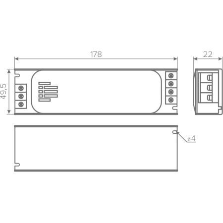 Блок питания AQ BASE 220V/12V IP20 100W