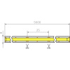 Лента светодиодная AQ LED-LINE COB 480 LED/м 12V 14W/м 8 мм IP20 теплый белый 5 м